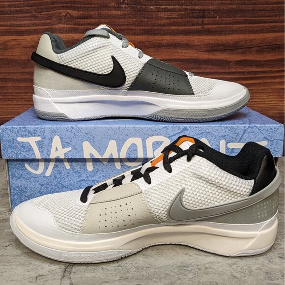 Nike Ja 1 Morant Wet Cement Mens 10 White Smoke Grey Basketball Shoes DR8785-100 main image 5